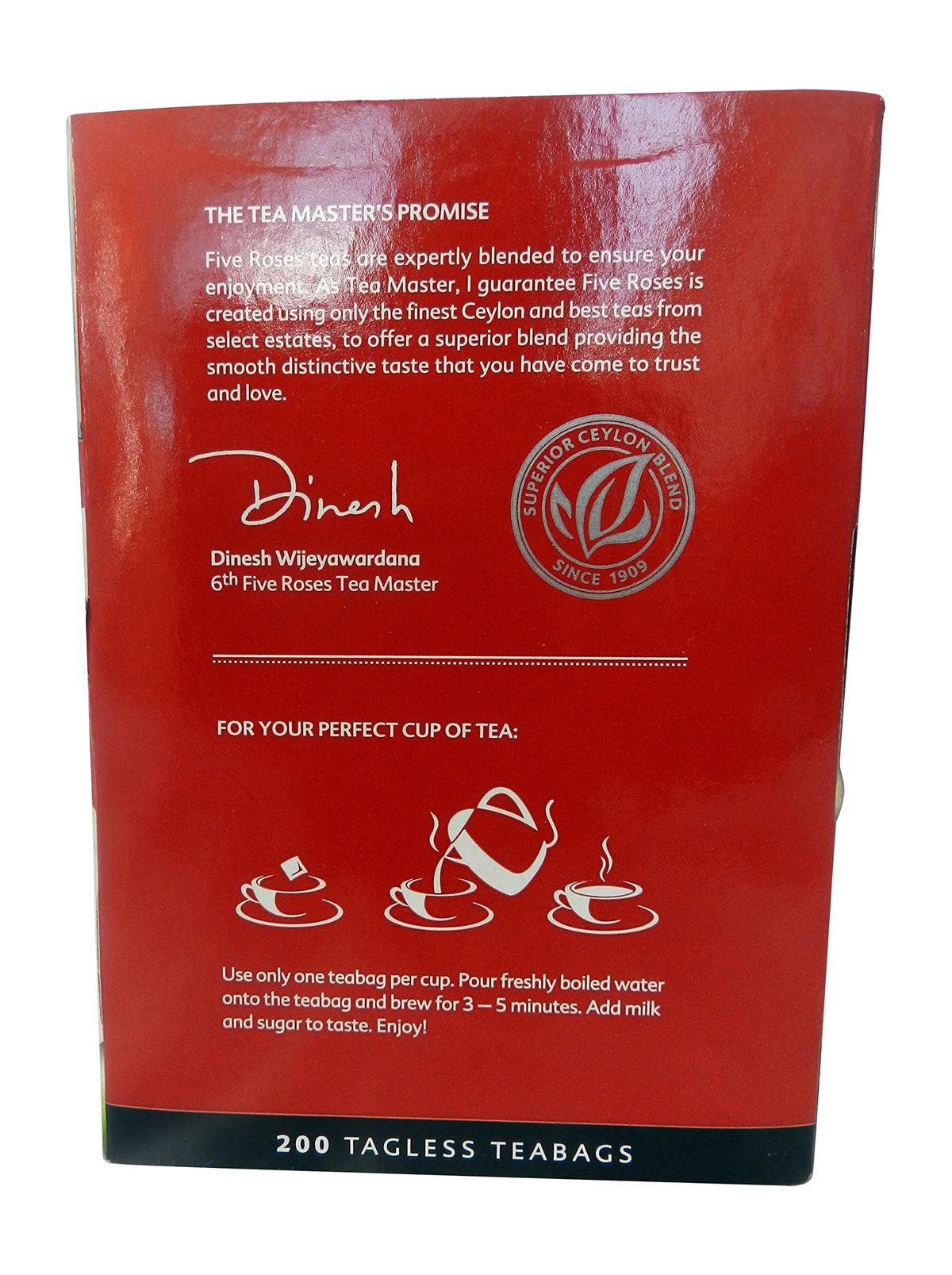 Five Roses Tea steaming cup evokes inviting aroma and comforting warmth.
