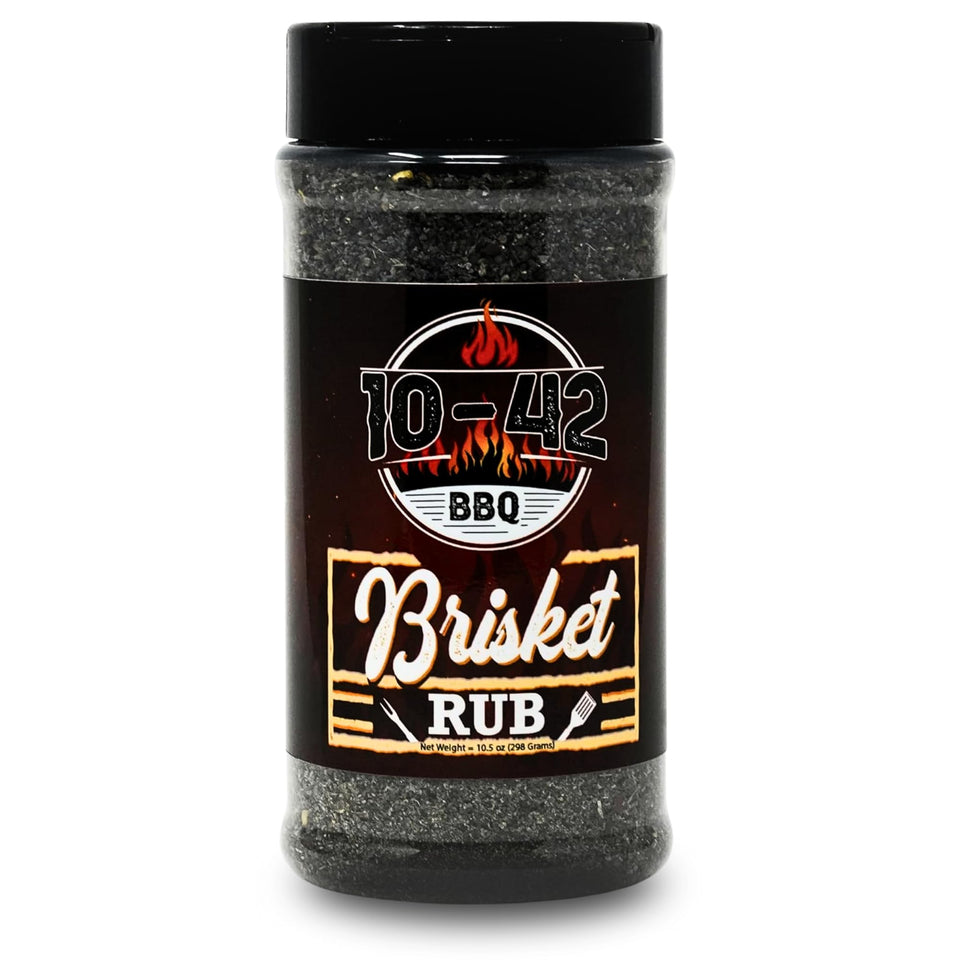 Five Star Seasonings brisket rub bottle front with zero MSG and all-natural ingredients.