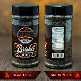Five Star Seasonings brisket rub jar label close-up showing all-natural ingredients.