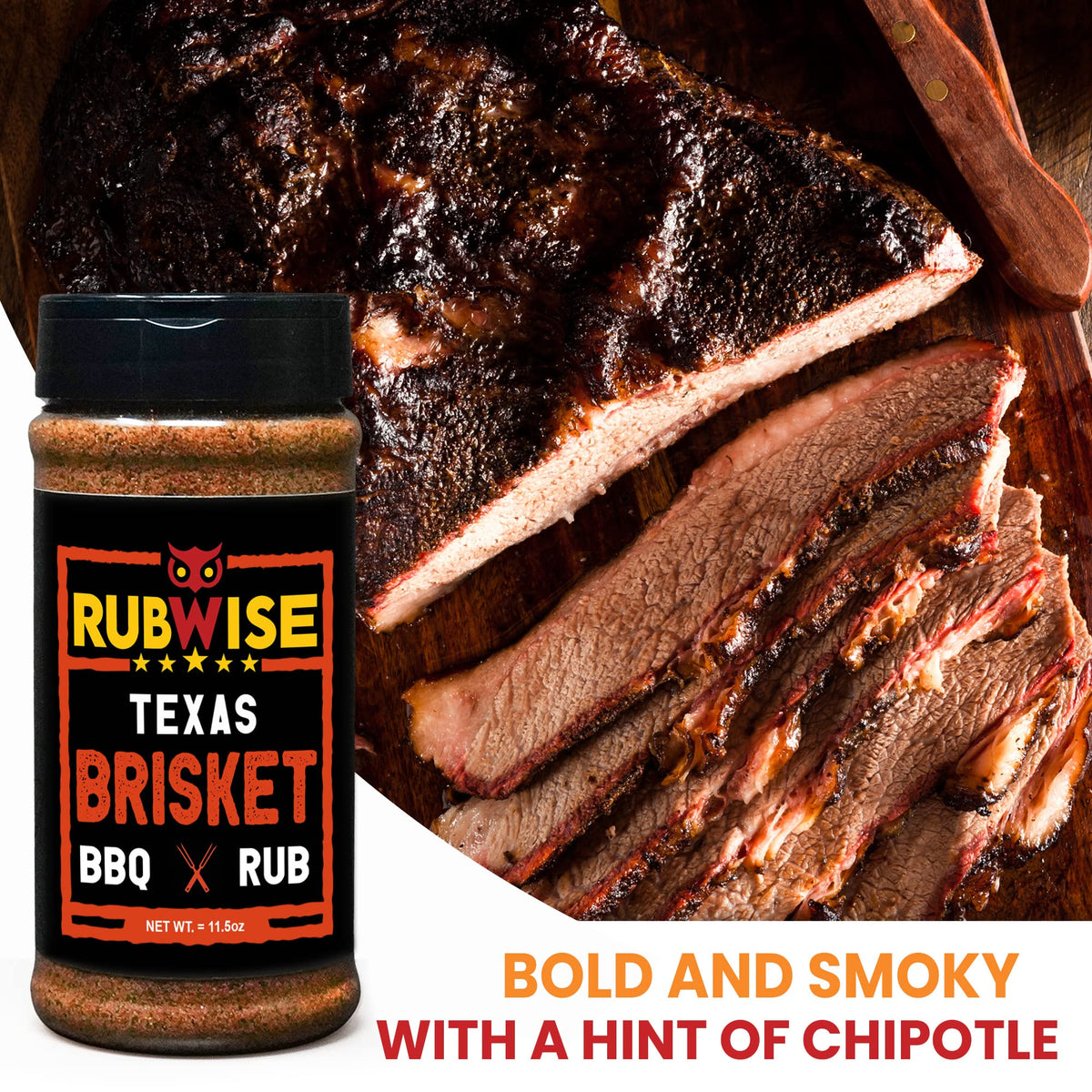 Five Star Seasonings RubWise Texas Brisket Rub seasoning sprinkle delivers balanced salt and sweetness for beef