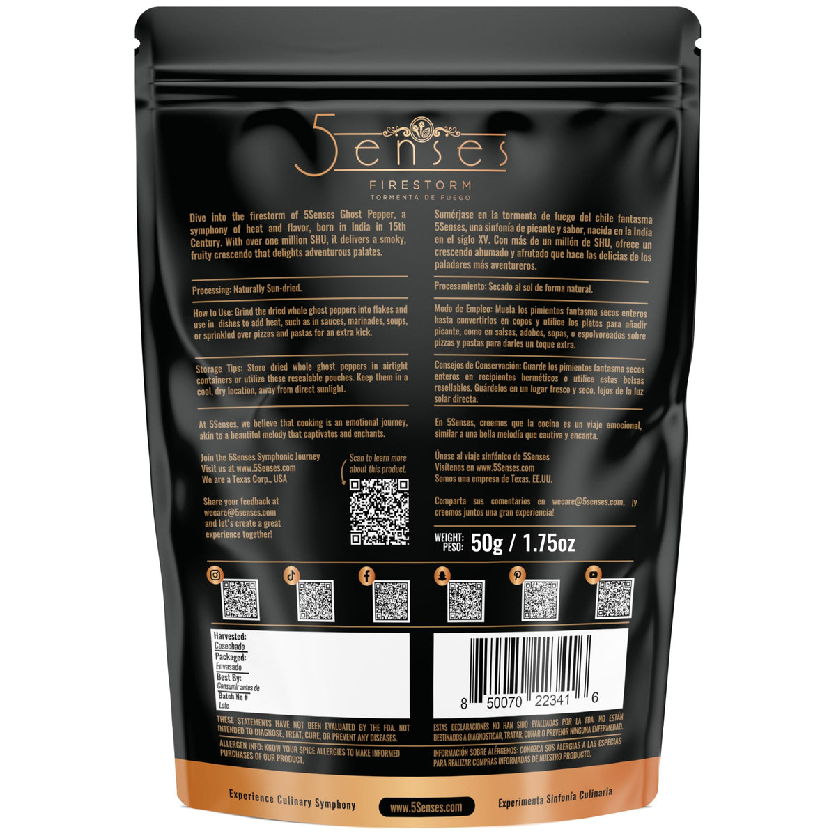 5Senses Assam ghost chili pods for gourmet spice blends and fiery dishes.