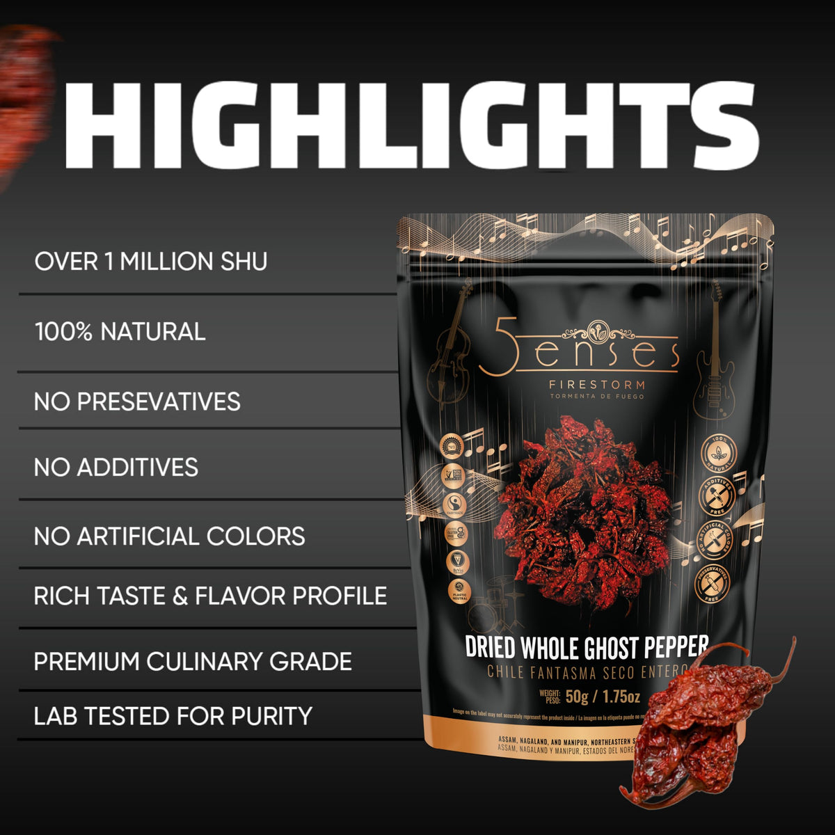 5Senses spice dish idea featuring ghost chili for depth and warmth.