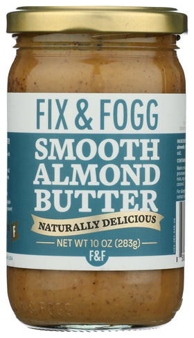 Fix & Fogg smooth almond butter jar with creamy texture ideal for spreads
