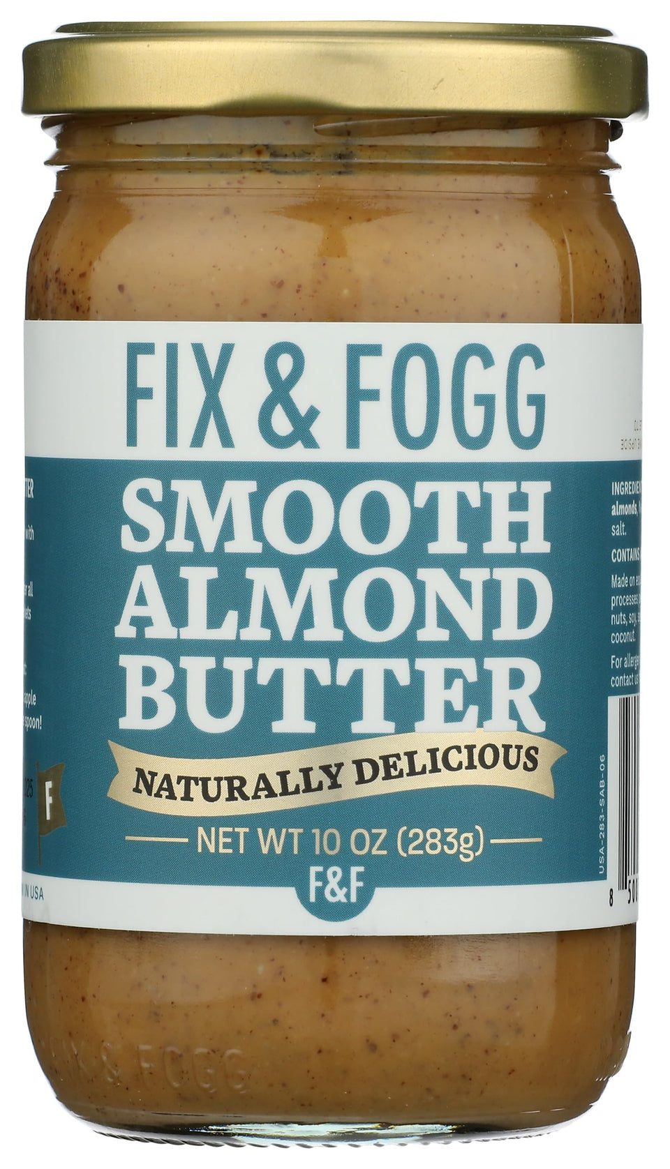 Fix & Fogg smooth almond butter jar with creamy texture ideal for spreads