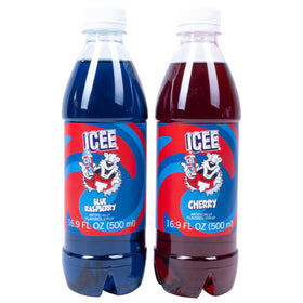 Fizz Creations Icee red cherry bottle front, ready for icy treats