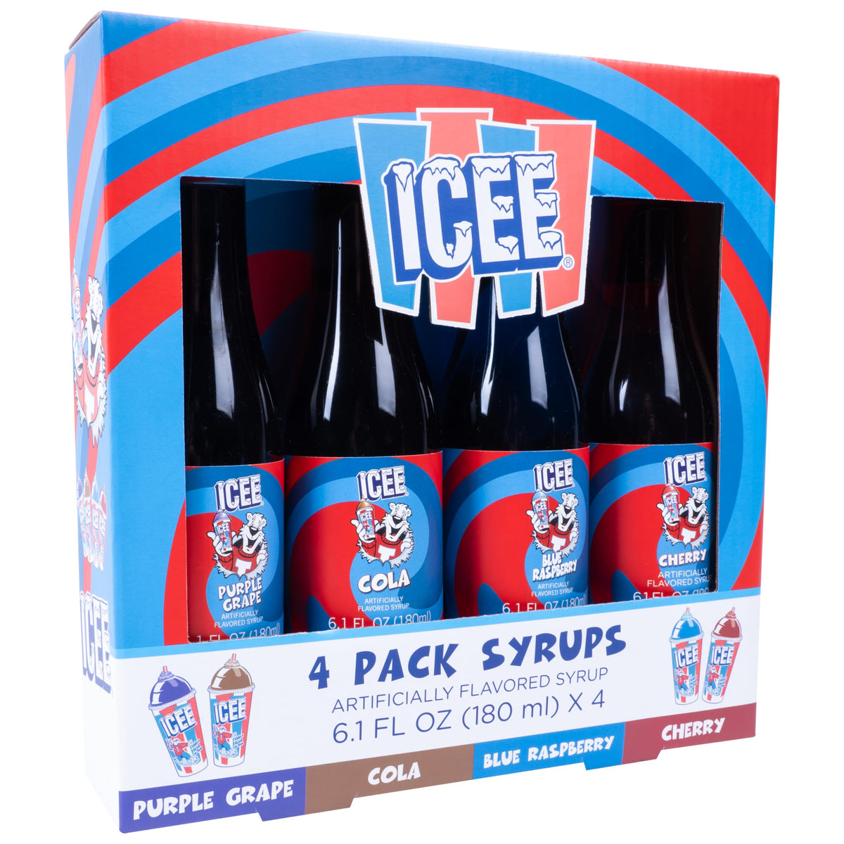Fizz Creations ICEE syrup hero bottle promotes easy, kid-friendly treats.