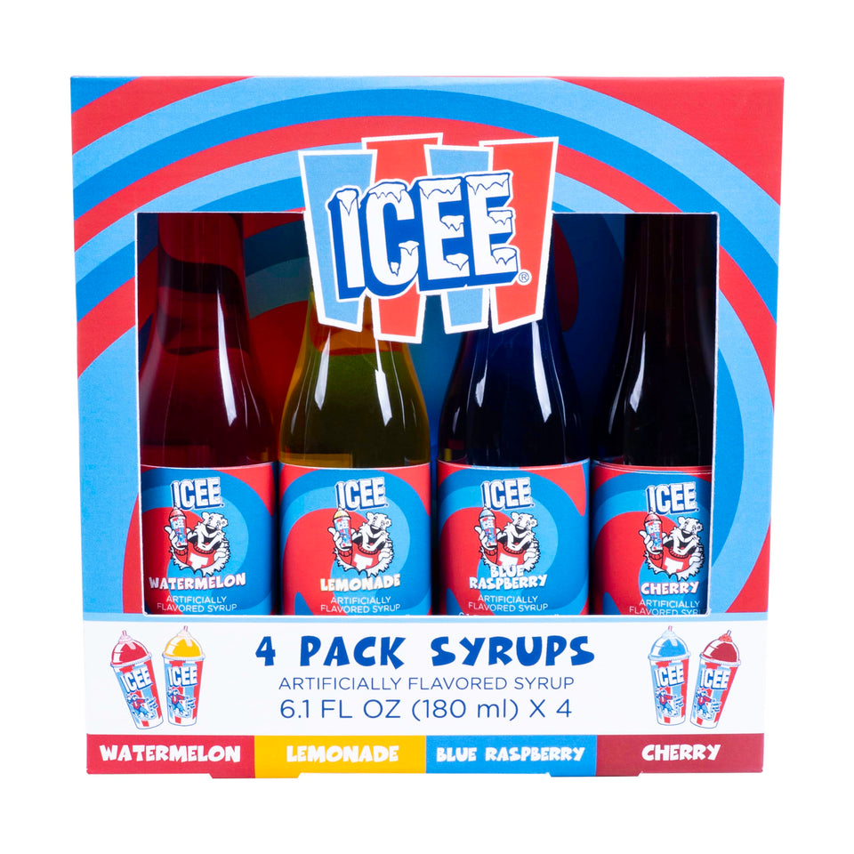 Fizz Creations ICEE Watermelon syrup bottle for refreshing slushies at home.