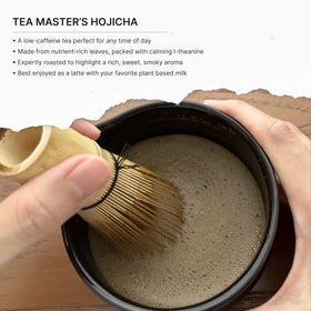 FKRO Hojicha in a tin jar preserving freshness and aroma.