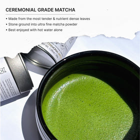 FKRO matcha powder close-up shows vibrant green color ideal for smooth Usucha.