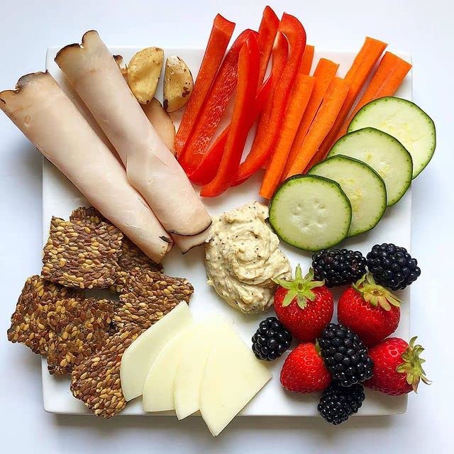 Flackers four-pack display in pantry for quick snacking