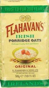 Flahavan's Irish Porridge Oats pack of two 500g bags, ideal for quick, warming breakfasts.