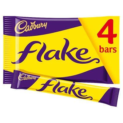 Cadbury Flake UK-import label confirms genuine origin and premium quality.
