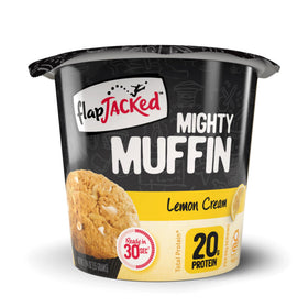 FlapJacked Lemon Cream Mighty Muffins pack-12 premium high-protein snack