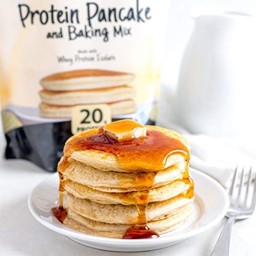 Nutrition panel view of FlapJacked Buttermilk Pancake Mix showing protein and calories