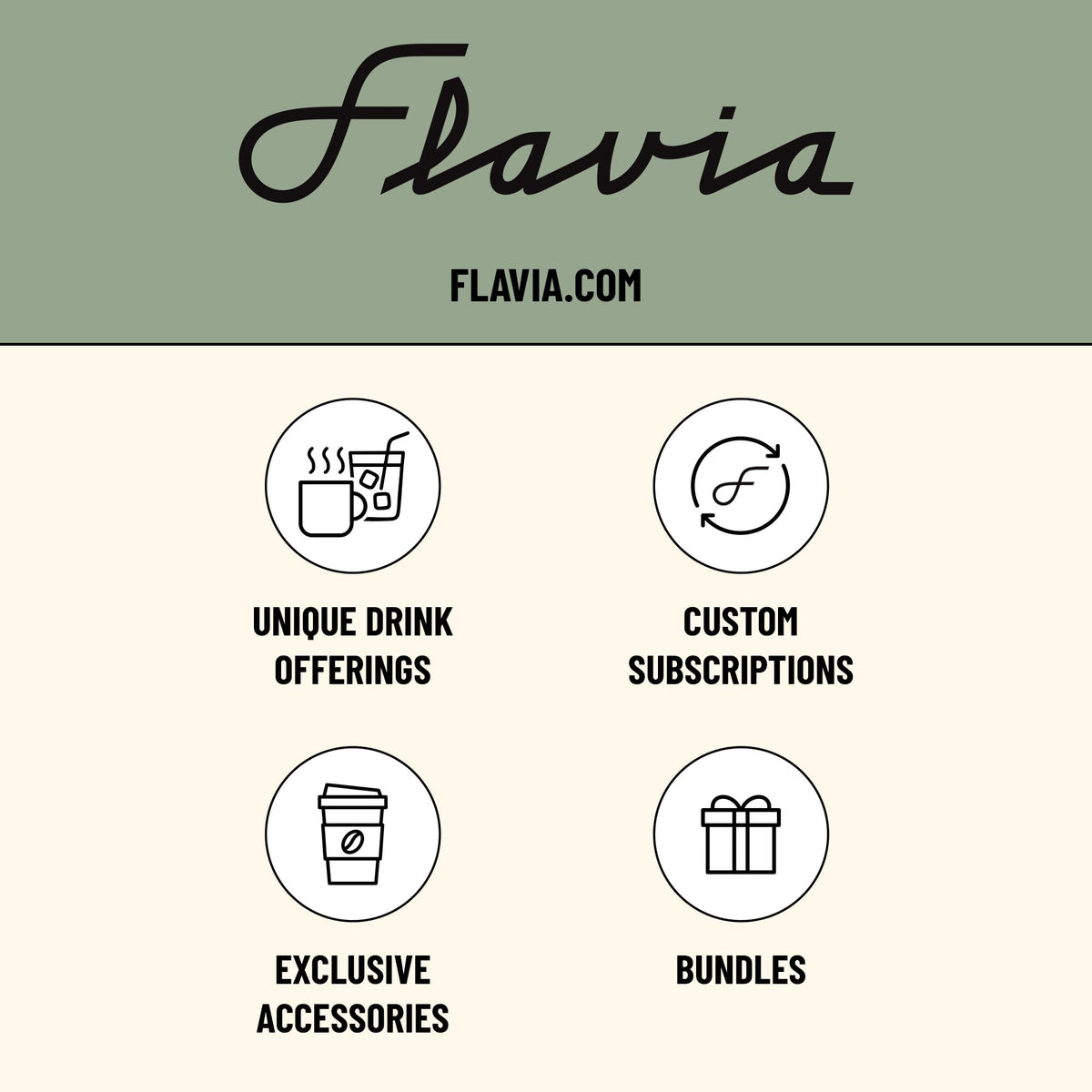Ready-to-serve cup brewed from Flavia Alterra Donut Shop Freshpack.