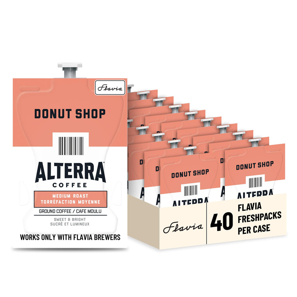 The Flavia Alterra Donut Shop Freshpack Brew demonstrates clean pack-to-cup flavor integrity.