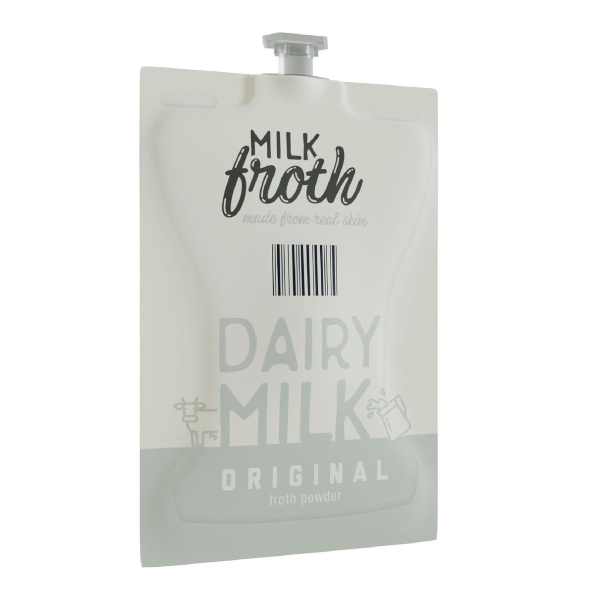 Flavia Alterra Real Milk Froth packaging close-up, enabling easy at-home latte preparation.