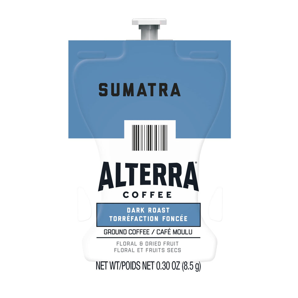 Flavia Alterra Sumatra freshpack in door for a fresh single-serve cup.