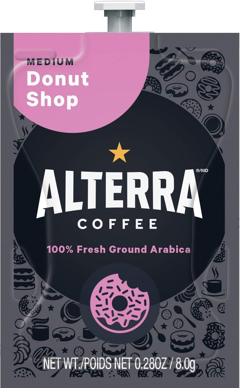 Flavia ALTERRA Donut Shop Blend Freshpack for FLAVIA machines preserves freshness and flavor.