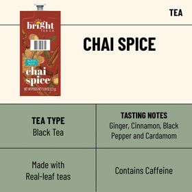Chai spice freshpack latte-ready aroma and single-serve convenience from Flavia.