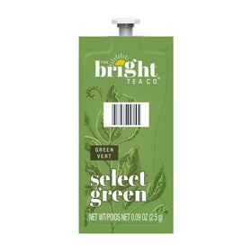 Flavia Select Green Tea leaves close-up, nutty aroma and subtle sweetness.