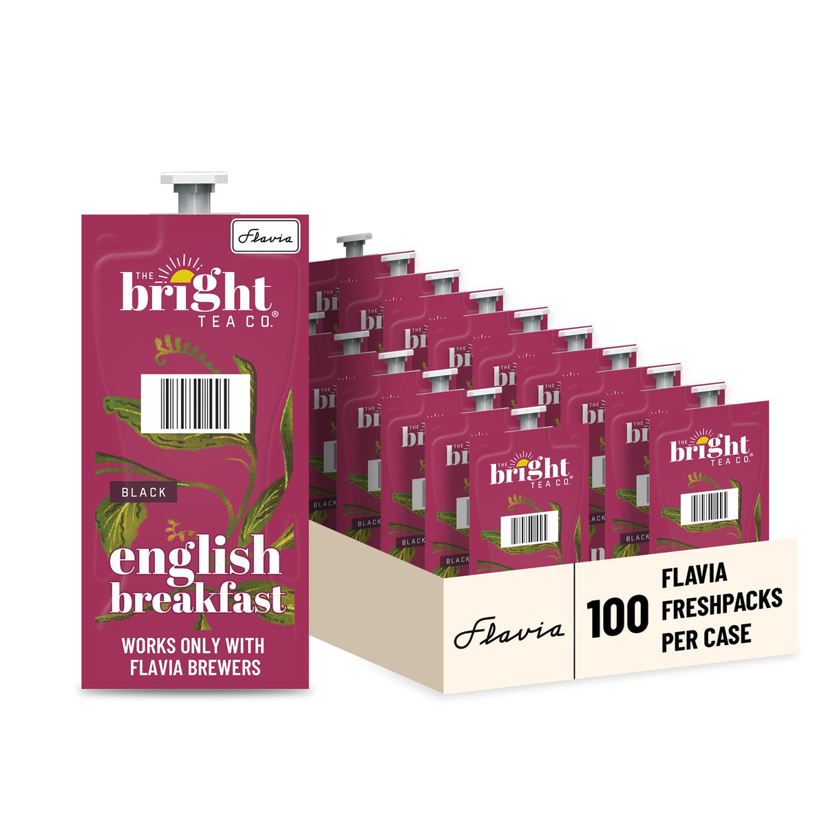Flavia Bright Tea Co. English Breakfast Freshpack ready for a pure cup.
