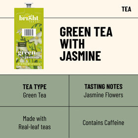 Flavia Bright Tea Co jasmine green tea Freshpack cup with fragrant aroma.