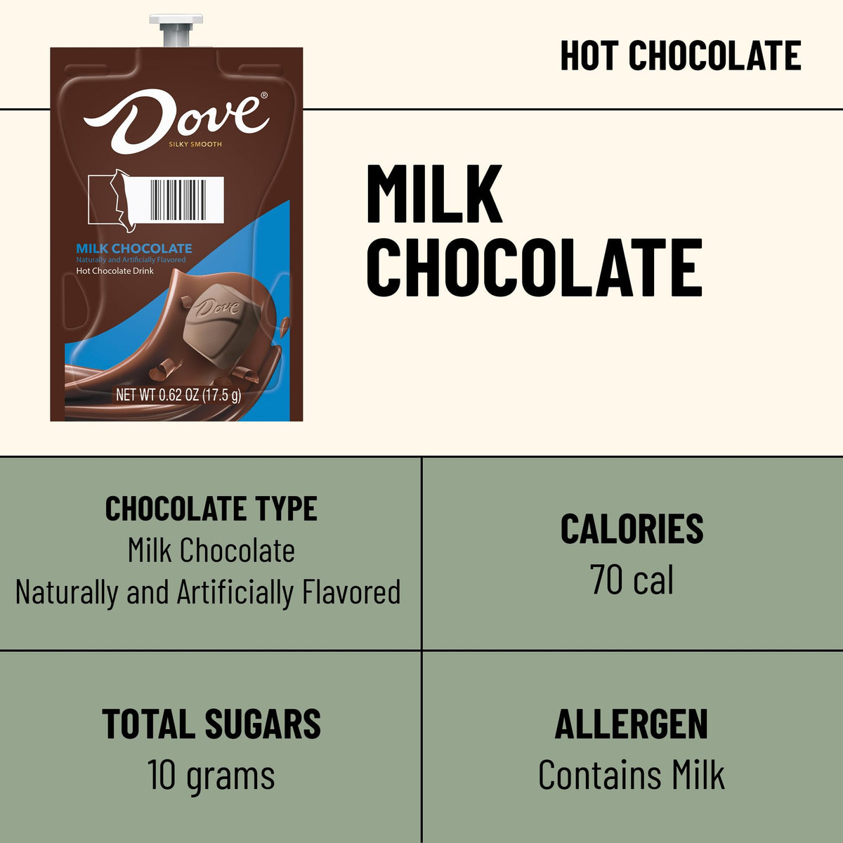Flavia Cocoa Bliss freshpack pack-to-cup process ensures pure taste.