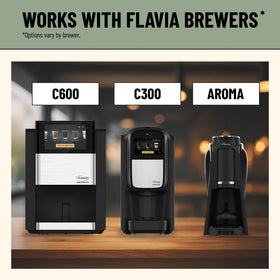 Flavia Creation series compatible brewing for easy one-cup coffee.