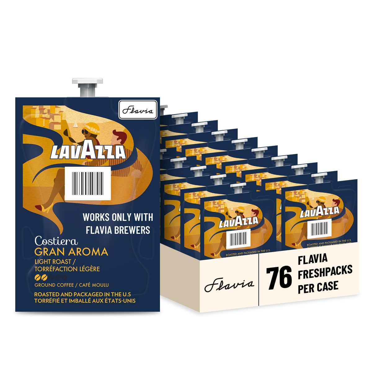 Flavia Lavazza Costiera Gran Aroma Freshpack pack ready for quick drip coffee