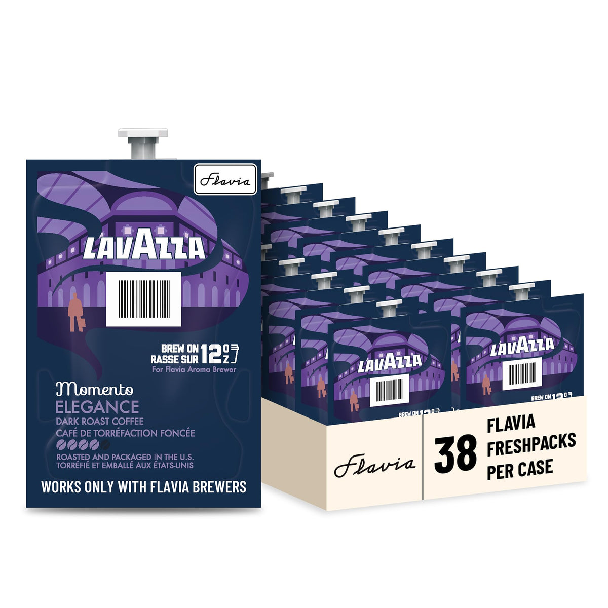 Flavia Lavazza Momento Elegance 12oz freshpack front view for on-the-go brewing