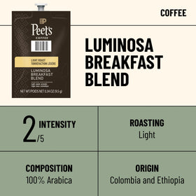 Flavia Peet's Coffee Colombia Luminosa in a Flavia brewer setup.