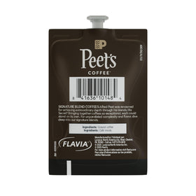 Flavia Peet’s French Roast Freshpack and steaming cup; ideal bold start.