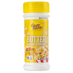 Flavor Mate pour-top bottle enables quick, flavorful popcorn topping.