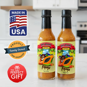 Flavor Pirate Spicy Delight gift-set display as a unique spicy gift.
