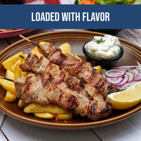 Flavor Seed Organic Greek seasoning on a kitchen counter for versatile meals