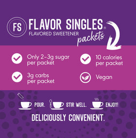 Steam rises as Flavor Singles is stirred into a warm cup.