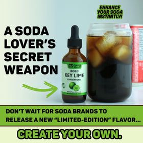 Flavor Valley Key Lime Concentrate dropper cap enables consistent taste in cocktails.