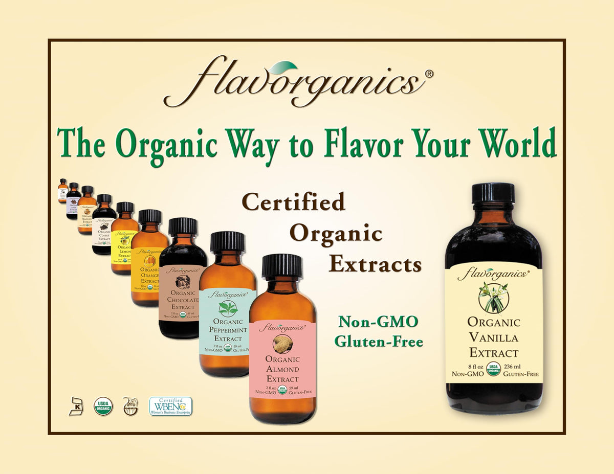 Flavorganics hazelnut extract drops infuse nutty aroma into coffee and pastries.