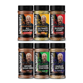 Flavortown Dry Rub Variety Pack front view ready for grilling adventures