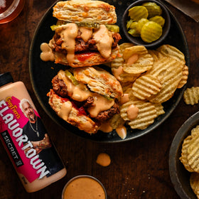Flavortown Top Secret Sauce used with vegetables as a creamy complement.