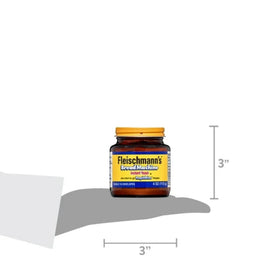 Fleischmann's yeast label closeup with quality seal and freshness indicators.