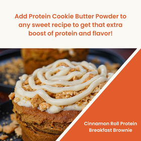 Protein shake prepared with Flex Whey Cookie Butter Powder boosts protein