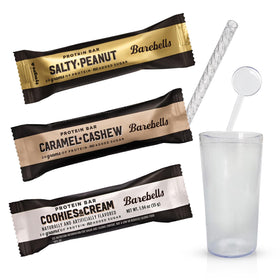 Barebells Caramel Cashew bar close-up with glossy coating