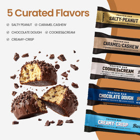 Flexfinity Barebells Cookies and Cream bar in convenient packaging
