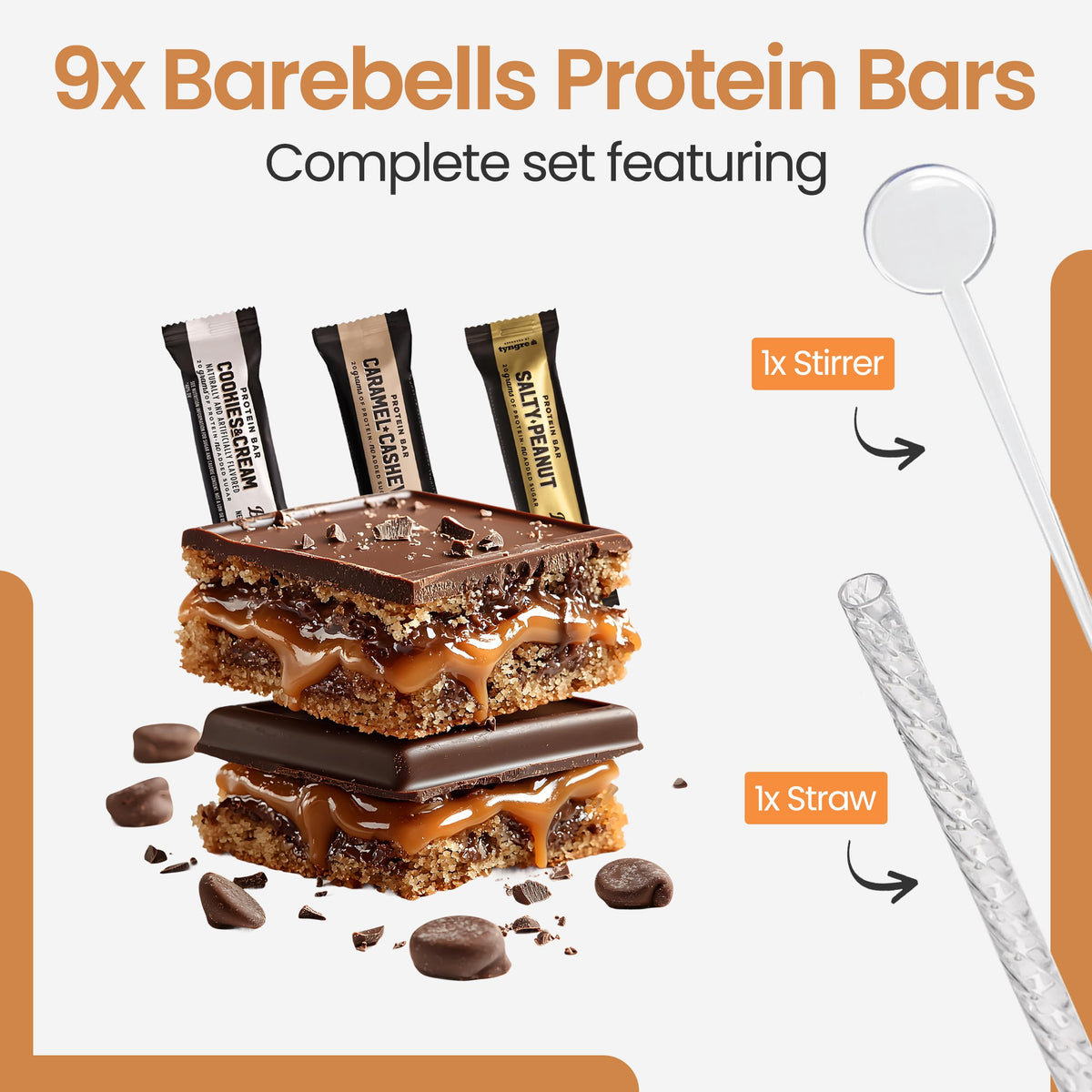 Barebells Cookies and Cream bar close-up with creamy texture