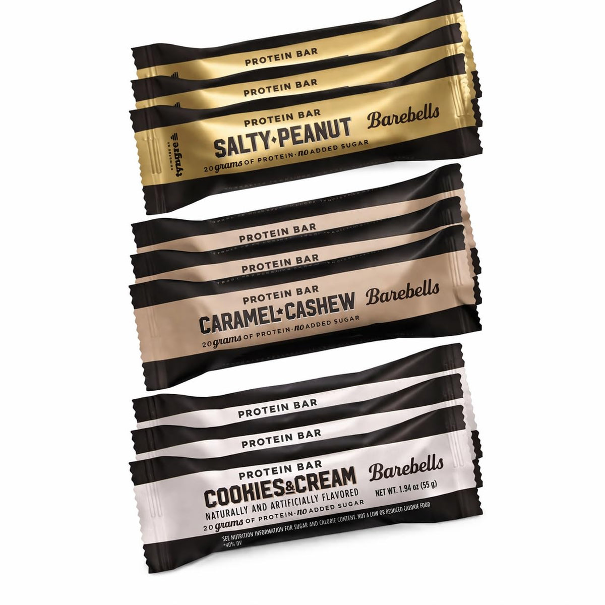 Flexfinity Barebells Variety Pack pack shot for convenient high-protein snacking
