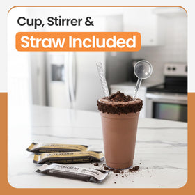 Flexfinity reusable cup with straw ready for shakes