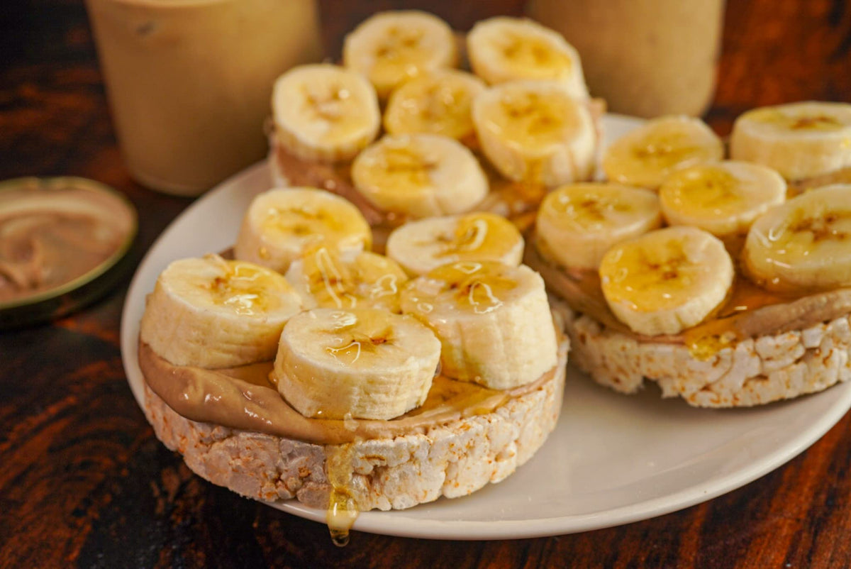 Flex Vegan Protein Cookie Butter Powder serving idea for smoothies.