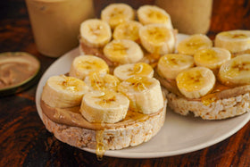 Flex Vegan Protein Cookie Butter Powder serving idea for smoothies.